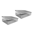 thumbnail image 1 of YBM Home Mesh Stainless Steel Box with Hinged Lid for Decorative Storage, DIY, and Crafts, Medium - 2 Pack, 1 of 1