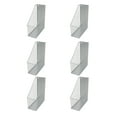 thumbnail image 1 of YBM Home Metal Wall Mount Magazine Rack File Holder for Home and Office, 6-Pack 12” x 10” x 4.5” Silver, 1 of 5