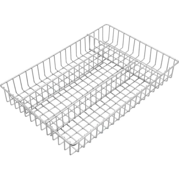 YBM Home Metal Wire Chrome Plated Kitchen In-Drawer Serving Utensils, Flatware, Cutlery Desk and Office Supplies Organizer/Tray Holder Silverware Storage, 2558