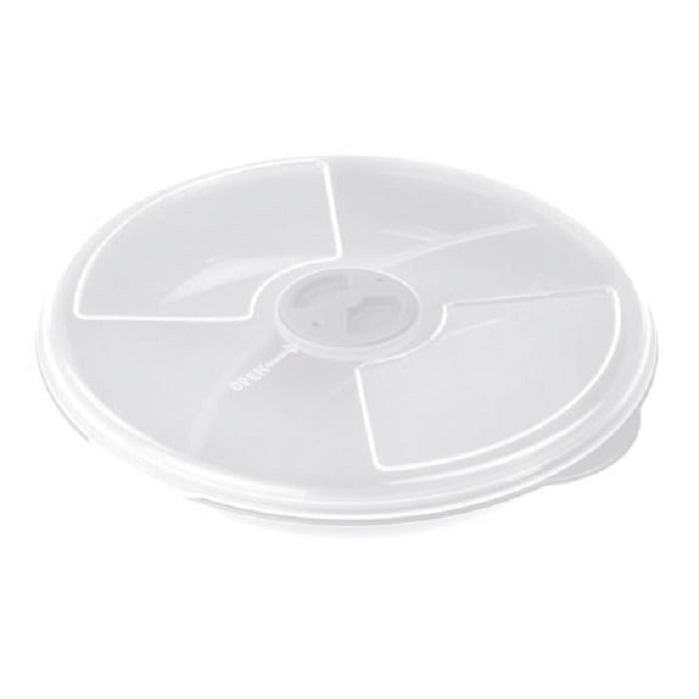 YBM Home Microwave Food Storage Tray with Cover, 2 Section