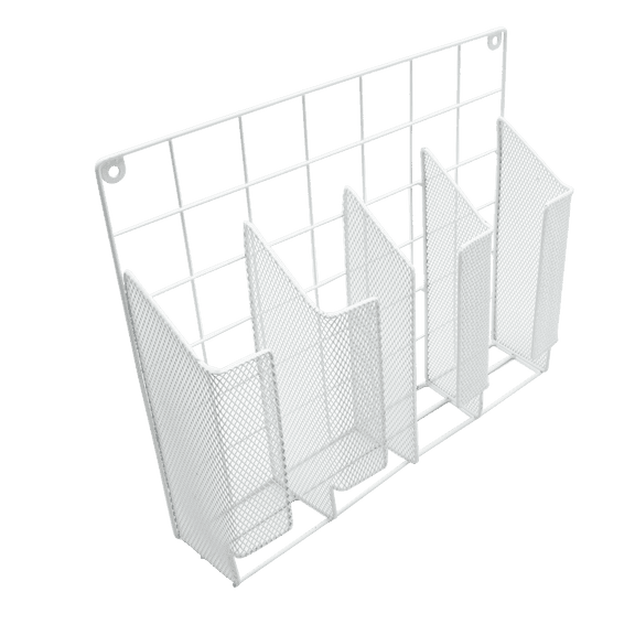 YBM Home Mounted Kitchen Wrap Organizer for Wall or Over the Door Cabinet, White