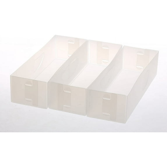 YBM Home Plastic Closet Underwear Organizer Drawer Divider for Undergarments Storage, Set of 3