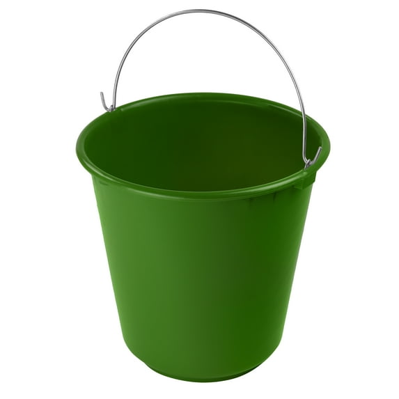 YBM Home Plastic Pail with Handle 11.5 Quart (2.8 Gallon Bucket)-Green, 39-1229