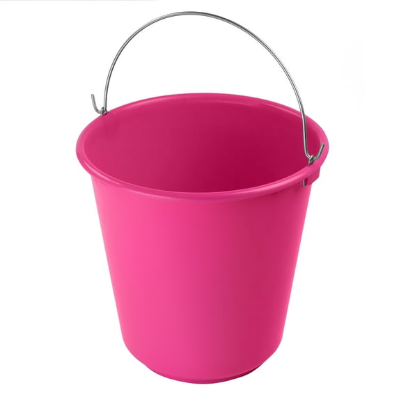 YBM Home Plastic Pail with Handle 11.5 Quart (2.8 Gallon Bucket)-Pink,39-1229