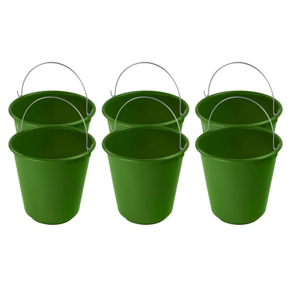 YBM Home Plastic Pail with Handle 11.5 Quart - Green