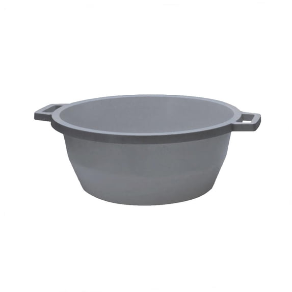 YBM Home Plastic Round Dish Wash Basin Dishpan, 1287grey