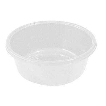 YBM Home Plastic Round Dish Wash Basin Dishpan for Washing Dishes, 1151-pwhite
