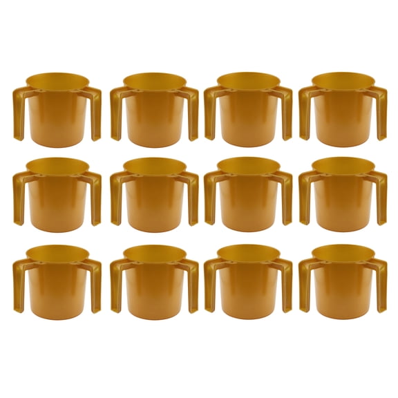 YBM Home Plastic Round Wash Cup BA157- 12 Pack - Gold