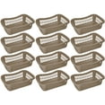 thumbnail image 1 of YBM Home Plastic Storage Basket Bin and Drawer Organizer, 17.75” x 11.5” Brown (12-Pack), 1 of 1