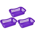 thumbnail image 1 of YBM Home Plastic Storage Basket Bin and Drawer Organizer, 17.75” x 11.5” Purple (3-Pack), 1 of 1