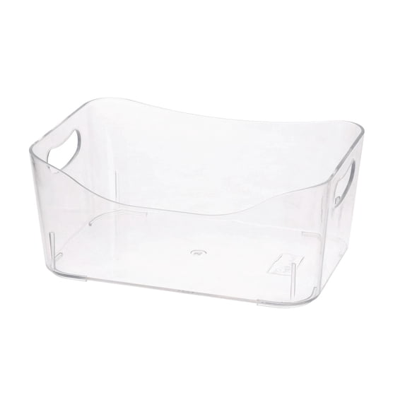 YBM Home Plastic Storage Bin Organizer, 13.1"x9.4"x5.6", Clear, Medium