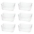 thumbnail image 1 of YBM Home Plastic Storage Bin for Kitchen Pantry, Bathroom, Laundry and Closet, Clear, Small, 2159-6, 1 of 16