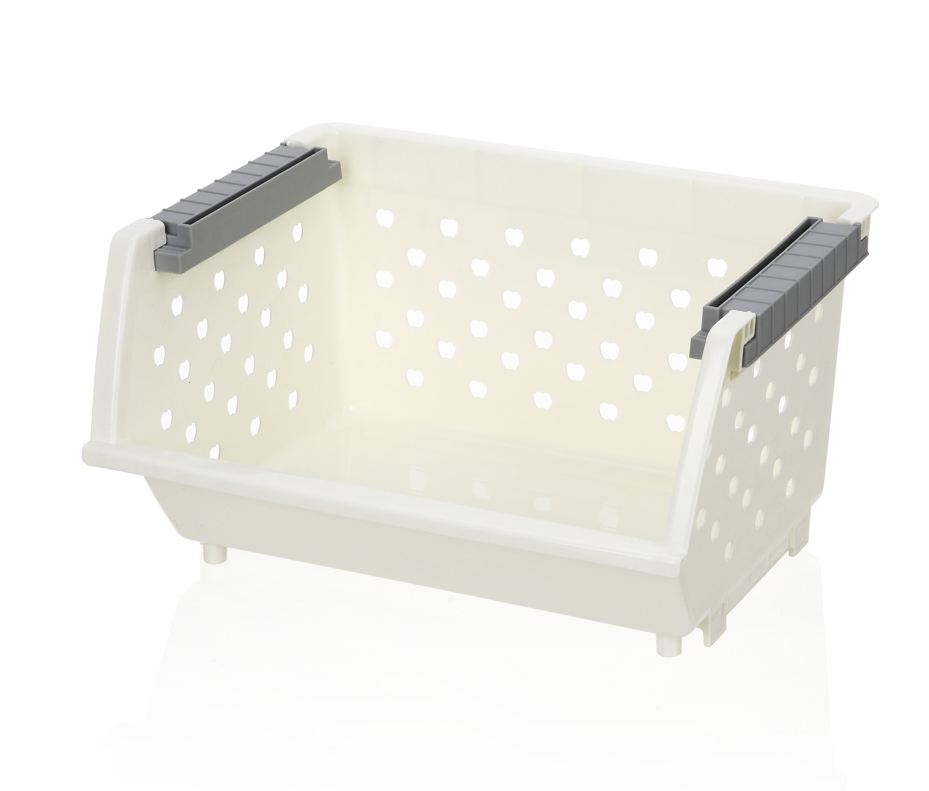 YBM Home Plastic Storage Stacking Bin for Home and Kitchen, Office ...