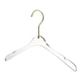 thumbnail image 1 of YBM Home Quality Acrylic Clear Hangers, Coats, Skirts & Trousers Gold, 4113, 1 of 3
