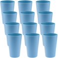 thumbnail image 1 of YBM Home Reusable Plastic Cups 10 oz, Unbreakable Drinkware Dishwasher Safe 12-Pack, Blue, 1 of 1