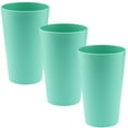 thumbnail image 1 of YBM Home Reusable Plastic Cups 10 oz, Unbreakable Drinkware Dishwasher Safe 3-Pack, Green, 1 of 1