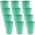 thumbnail image 1 of YBM Home Reusable Plastic Cups 12 oz, Unbreakable Drinkware Dishwasher Safe 12-Pack, Green, 1 of 1