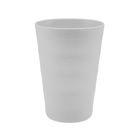 YBM Home Reusable Plastic Cups 12 oz, Unbreakable Drinkware Dishwasher Safe, White