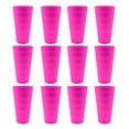 thumbnail image 1 of YBM Home Reusable Plastic Cups 18 oz, Unbreakable Drinkware Dishwasher Safe,Pink, 12-Pack, 1 of 1