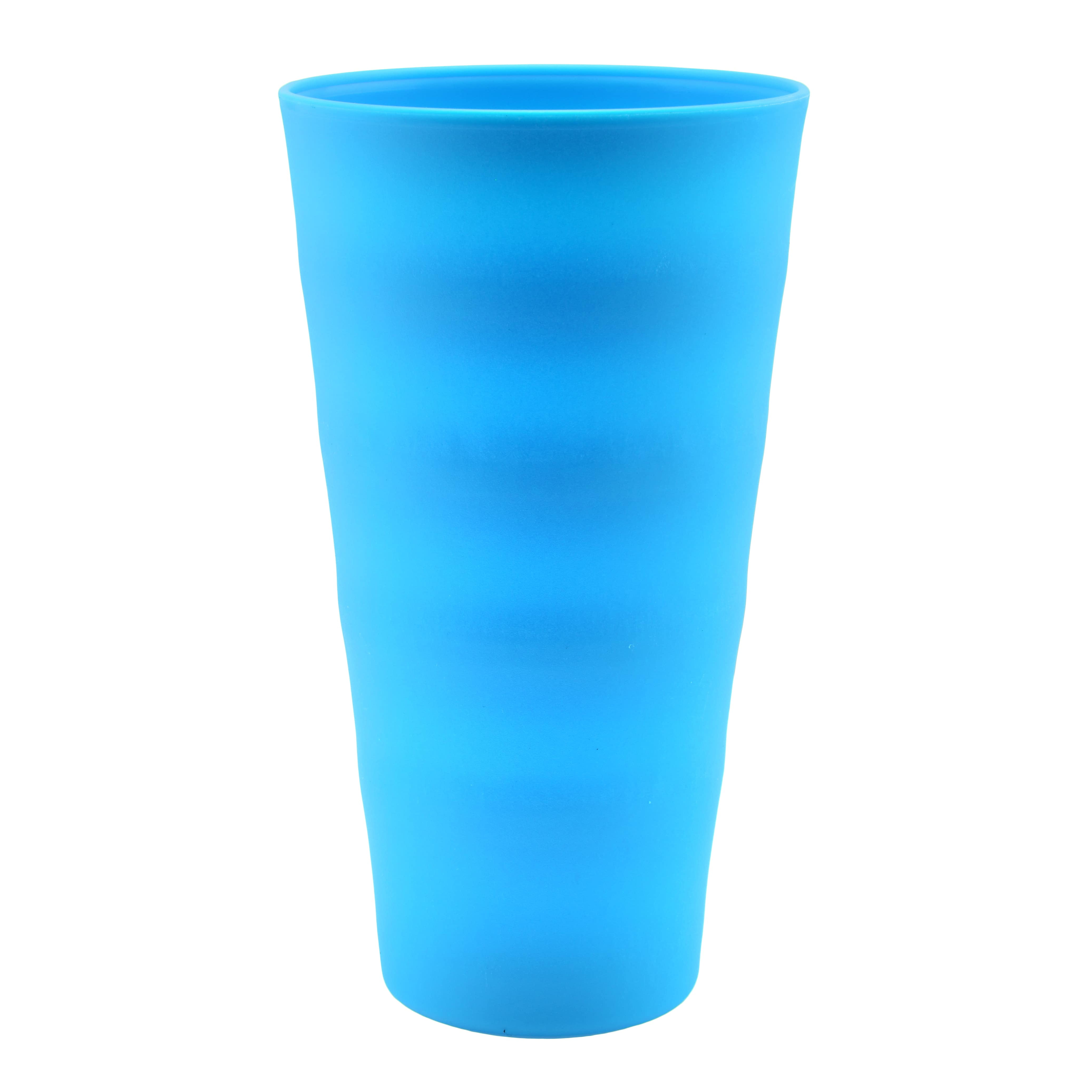 YBM Home Reusable Plastic Cups 18 oz, Unbreakable Drinkware Dishwasher  Safe, Blue