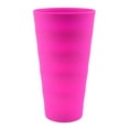 thumbnail image 1 of YBM Home Reusable Plastic Cups 18 oz, Unbreakable Drinkware Dishwasher Safe, Pink, 1 of 1