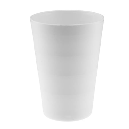YBM Home Reusable Plastic Cups 18 oz, Unbreakable Drinkware Dishwasher Safe, White