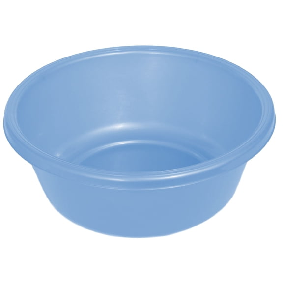 YBM Home Round Dish Wash Basin Dishpan for Washing Dishes, Plastic Portable Dish Tub Design for Camping and Multipurpose for Face Cleansing,1147-light blue