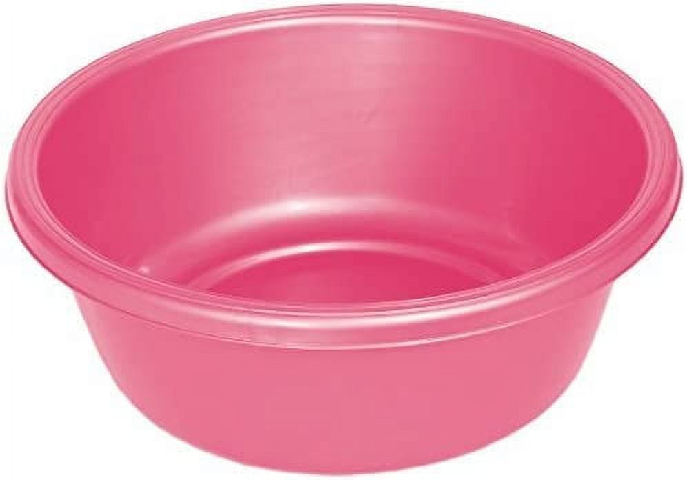 YBM Home Round Dish Wash Basin Dishpan for Washing Dishes, Plastic