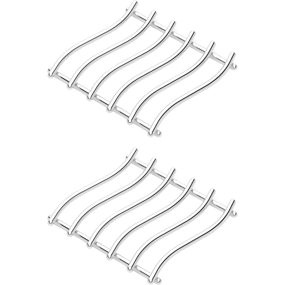 YBM Home Silver Chrome Swivel Design Trivet, Stainless Steel Wire Pot Mat for Pressure Cooker, Pan, Pot, Pack of 2
