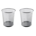 thumbnail image 1 of YBM Home Silver Steel Mesh Round Open Top Waste Basket Wire Bin Trash Can for Office Kitchen Bathroom Home 4.75 Gallon 2 Pack, 1 of 4