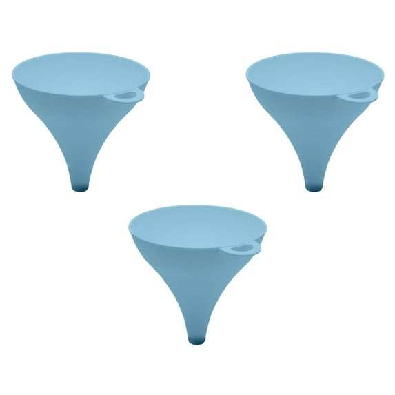 YBM Home Small Plastic Funnel for Water Bottle Liquid Transfer Food Grade, Dishwasher Safe, 22 fl. oz, Height 6 in. Upper Diameter 6.25 in.- 39-1334blue-3