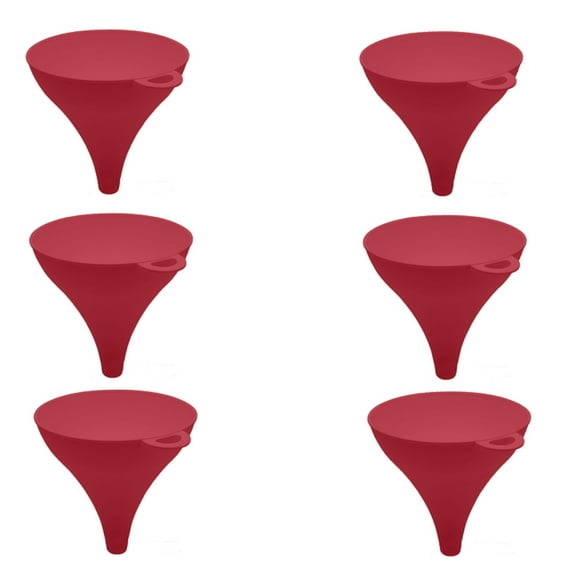 YBM Home Small Plastic Funnel for Water Bottle Liquid Transfer Food Grade, Dishwasher Safe, 8 fl. oz, Height 4.5 in. Upper Diameter 4.5 in.- 39-1333red-6