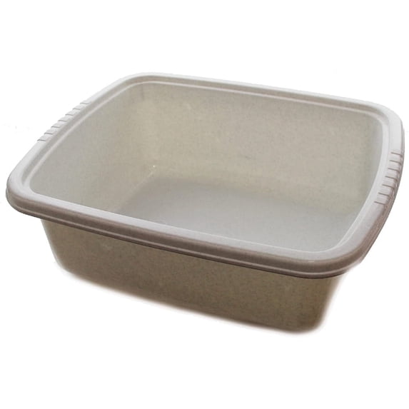 YBM Home Square Plastic Wash Basin 6.25 quart - White with Dots