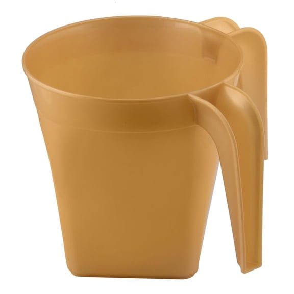 YBM Home Square Plastic Wash Cup, Long-Lasting, for Ritual Hand Washing, 1332Gold
