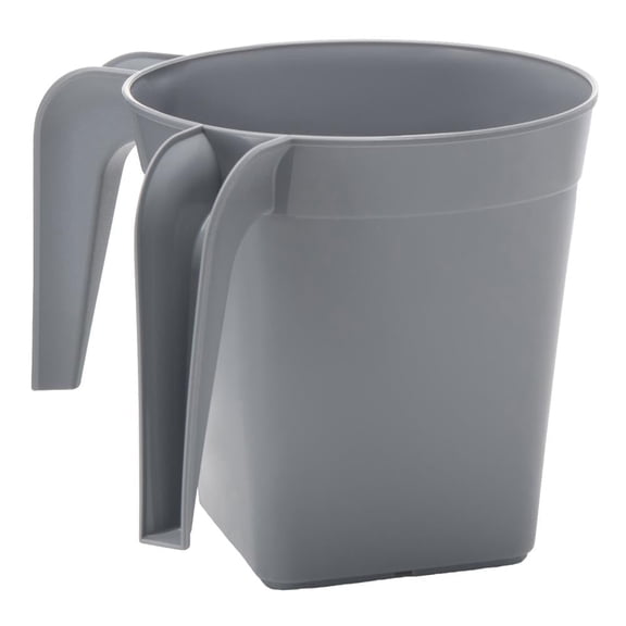 YBM Home Square Plastic Wash Cup, Long-Lasting, for Ritual Hand Washing, 1332Grey