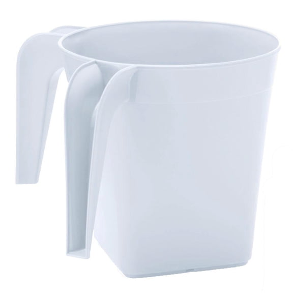 YBM Home Square Plastic Wash Cup, Long-Lasting, for Ritual Hand Washing, 1332Pwhite