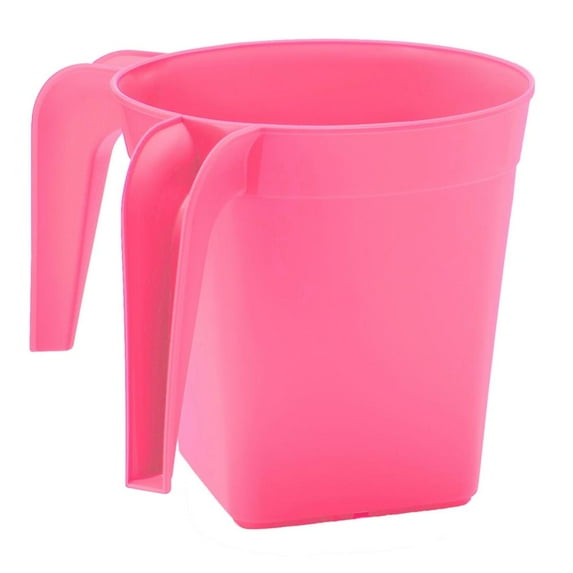 YBM Home Square Plastic Wash Cup, long-lasting, for Ritual hand washing, 1332Pink