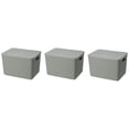 thumbnail image 1 of YBM Home Stackable Plastic Storage Bin with Lid, Grey, 2149-3, 1 of 3