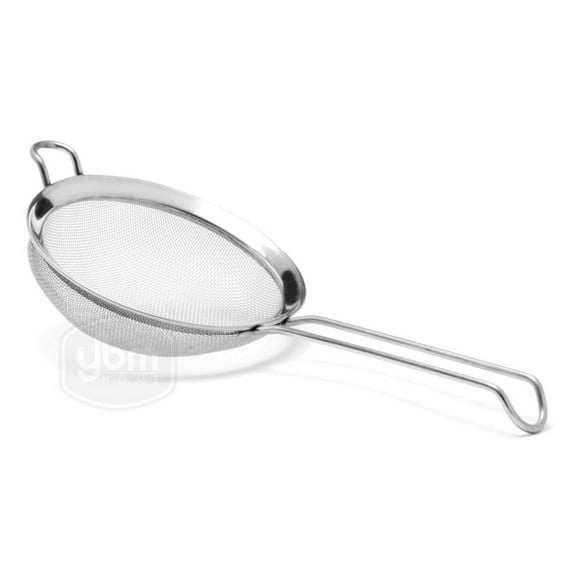 YBM Home Stainless Steel Fine Mesh Strainer Colander with Handle for Rinsing Grains, Beans, and Rice