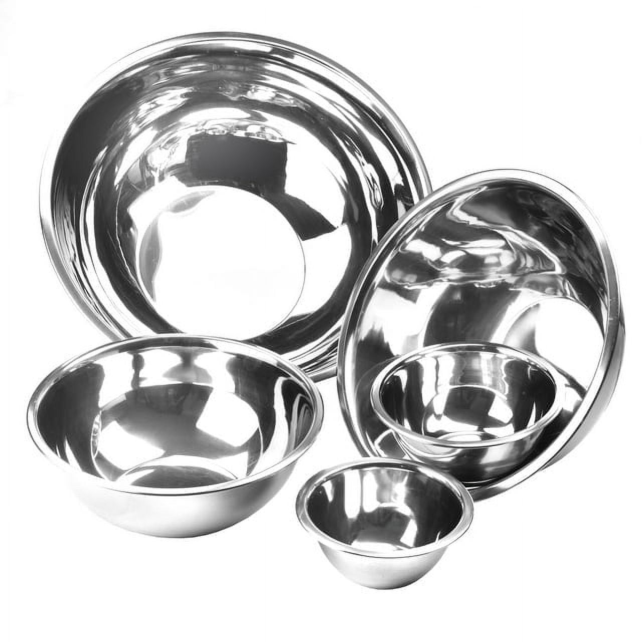 YBM Home Deep Professional Heavy Duty Quality Stainless Steel Mixing Bowls,  3 Quart, 5 Quart, 6.5 Quart and 10 Quart
