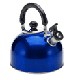 thumbnail image 1 of YBM Home Stainless Steel Stovetop Whistling Tea Kettle 3L with Handle, Induction Compatible - Blue, 1 of 4
