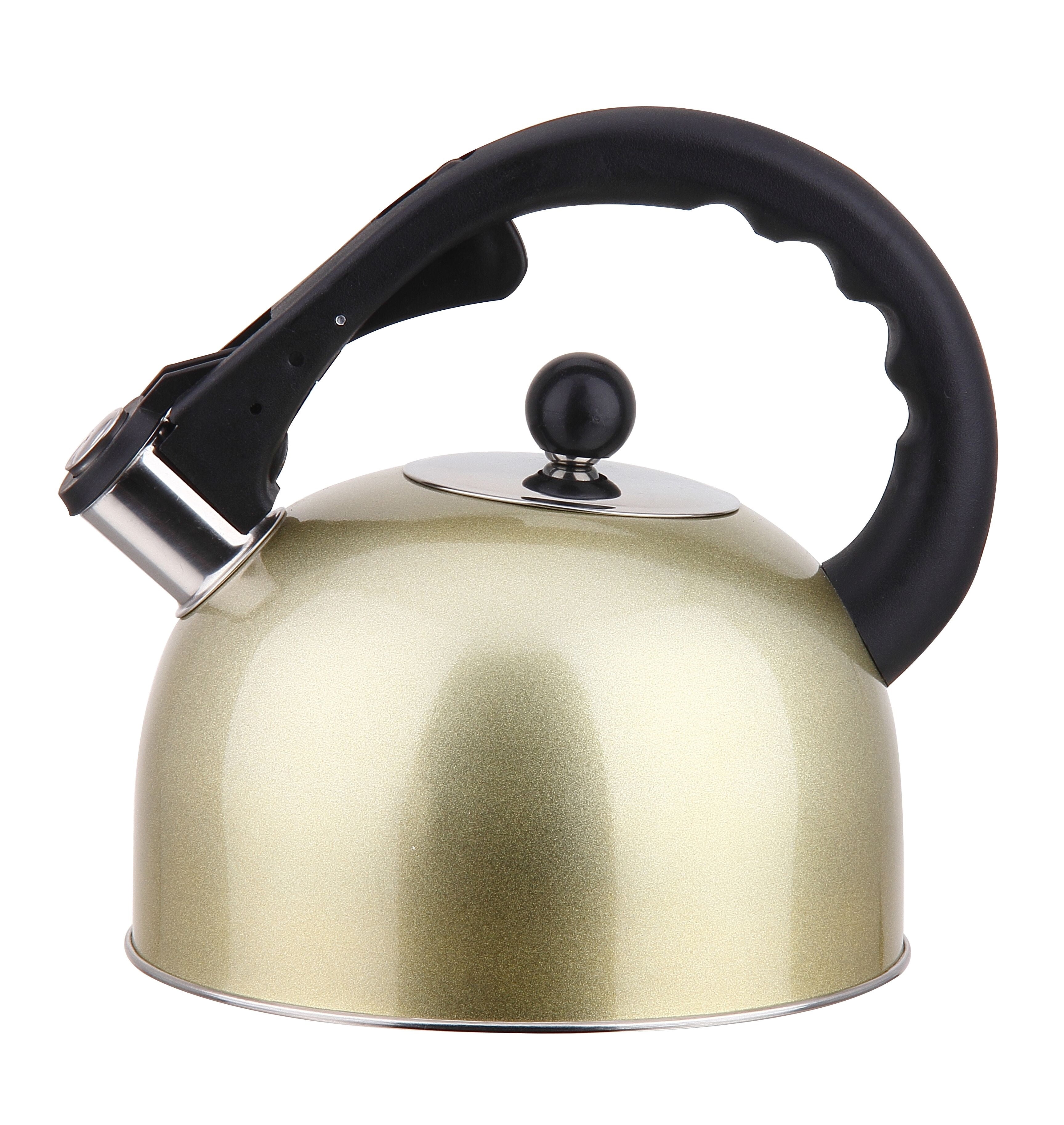 YBM Home Stainless Steel Stovetop Whistling Tea Kettle 3L with Handle ...
