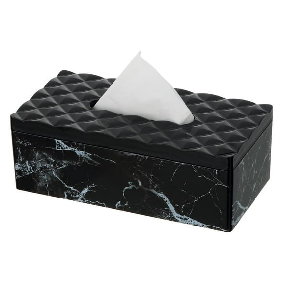 YBM Home Tissue Paper Box Made of Black Elegant Marble Printing, 1238