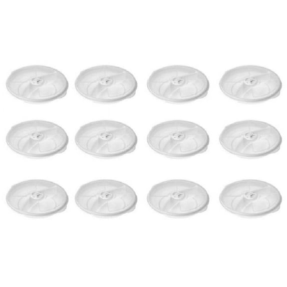 YBM Home Two Compartment Microwave Tray with Cover, Round Shape, 33-1178-12white