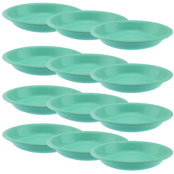 YBM Home Unbreakable Round Deep Plastic Plate 15-Ounce | Microwavable