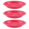 thumbnail image 1 of YBM Home Unbreakable Round Deep Plastic Plate 15-Ounce | Tableware Plates, Pink, pack of 3, 1 of 2