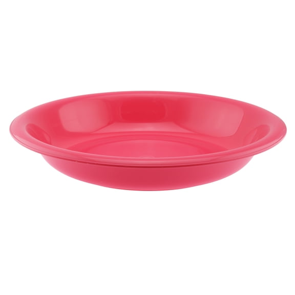 YBM Home Unbreakable Round Deep Plastic Plate 15-Ounce | Tableware Plates BPA-Free, Pink