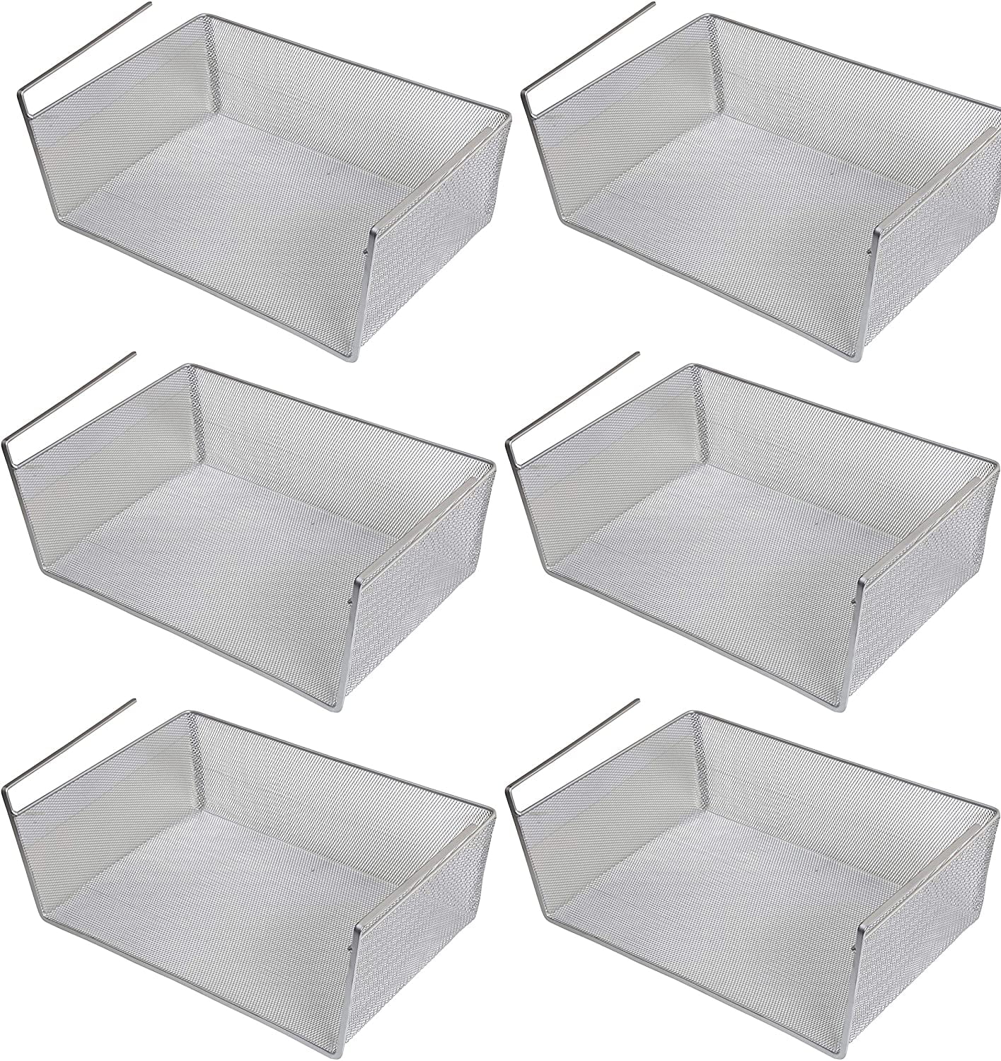 IRIS USA Plastic Storage Baskets - 12-Pack Small Black Organizers For Pantry, Cabinet & Closet