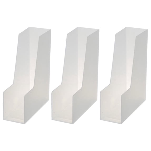 YBM Home Vertical File Bins Organizer Open Front Design for Easy Access to Files, 1260-3, Pack of 3, Medium.