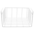 YBM Home White Under Shelf Wire Basket Storage Organizer for Kitchen